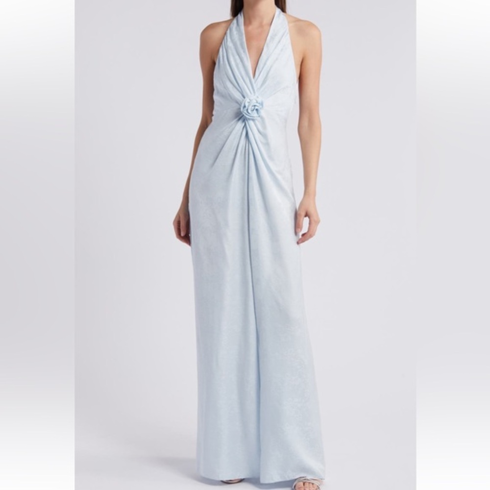 LOVESHACKFANCY Lowry Dress in ice blue size medium DAMAGED